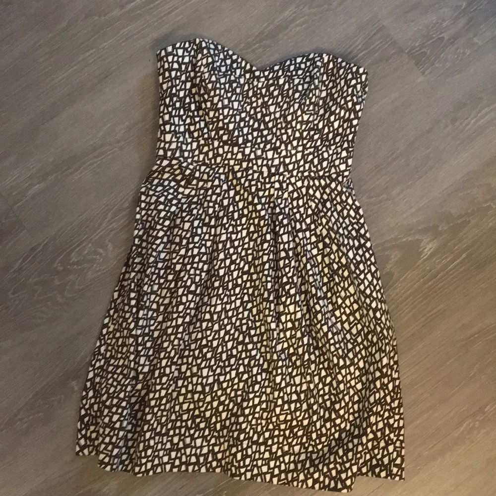 Shoshanna strapless printed dress